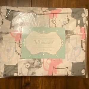 Whimsical collection twin cat sheets